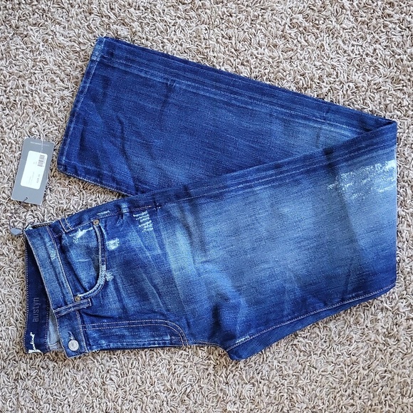 NWT 7 For All Mankind Jeans Austyn Relaxed Straight Leg Size 30 Distressed - Picture 2 of 6